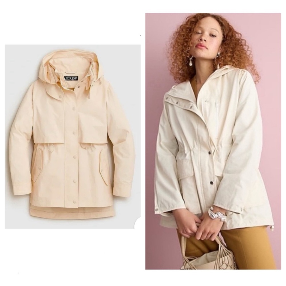 J. Crew Perfect Lighweight Jacket Soft Champagne Blush Pink rain coat 3X